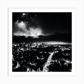 Black And White Cityscape 17 Art Print