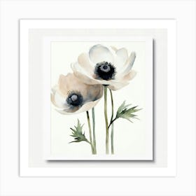 Illustration of delicate flowers on a white background 5 Art Print