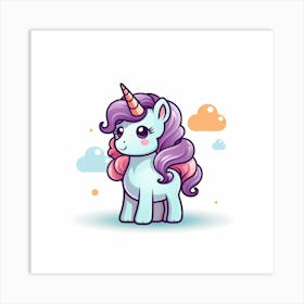 Cute Unicorn 258 Art Print