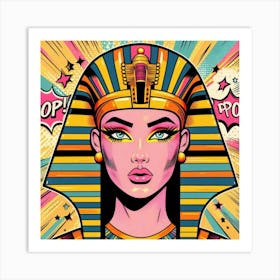 Pop Egyptian Haya Eclipse Art Print