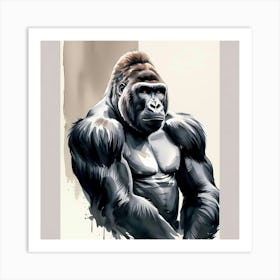 Gorilla Painting Art Print