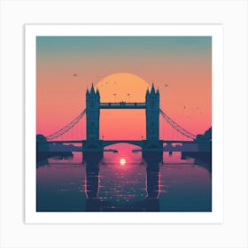 Tower Bridge At Sunset 1 Art Print