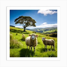 Grass Plant Day Scenic Tour Tourism Rural Green Farm Auckland Cute New Background Scener (1) Art Print