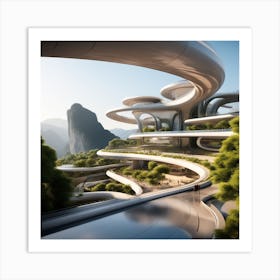 Futuristic City 322 Art Print