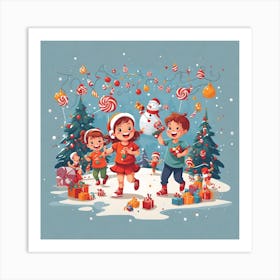 Christmas Children Art Print