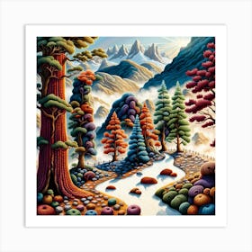 'Snowy Mountain' Art Print