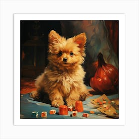 Halloween Puppy 1 Art Print