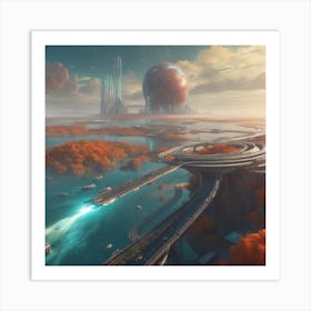 Futuristic Cityscape 1 Art Print