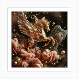 Gold Unicorn Art Print