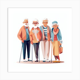 Old People 13 Art Print