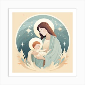 Jesus And Mary 12 Art Print