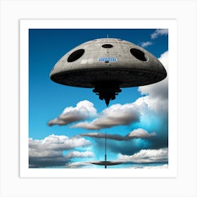 Alien Spaceship Art Print