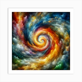 Colorful Spiral Painting Art Print