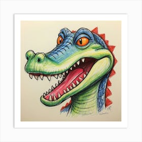 Alligator Head 1 Art Print