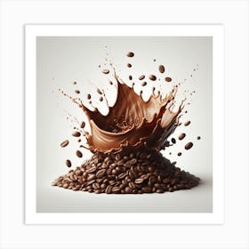 Coffee splash Art Print