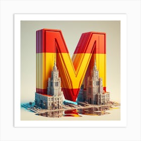 Madrid Letter M Art Print