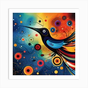 Colorful Hummingbird Art Print