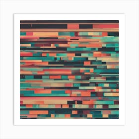 Abstract Pixel Art Art Print