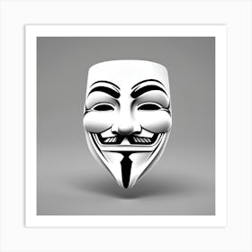 V For Vendetta Mask Art Print