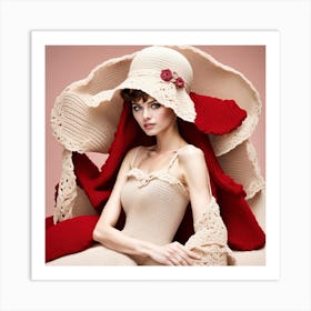 Girl In A Hat Art Print