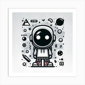 Astronaut In Space Art Print