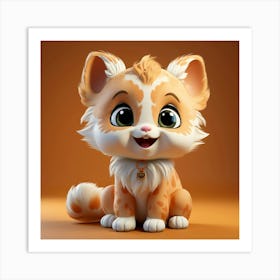 Cartoon Cat Art Print