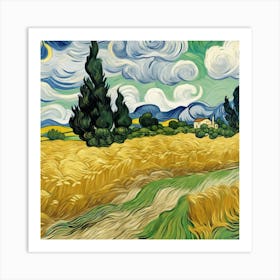 Wheat Fields By Van Gogh Art Print