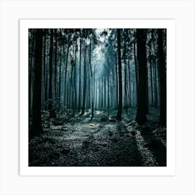 Firefly Dark And Moody Forest Deep Shadows And High Contrast For A Dramatic, Atmospheric Scene 1 Poster