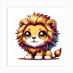 Cute Lion 2 Art Print