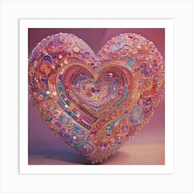 3d Heart Art Art Print