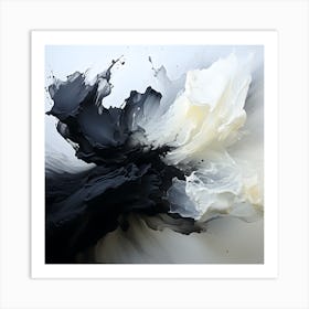 Abstract Black And White Painting Art Print