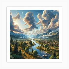 Valley In The Clouds Art Print