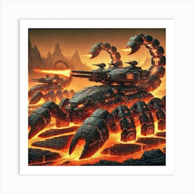 Lava Scorpion Tanks Art Print