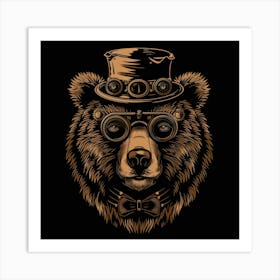 Steampunk Bear 26 Art Print