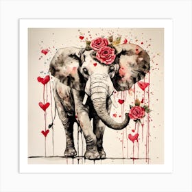 Rosa the Elephant Art Print