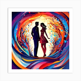 Couple In Love 2 Art Print