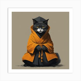 Samurai Cat 1 Art Print