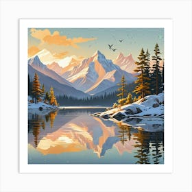 Landscape Of Mountain Art Print (4) Art Print