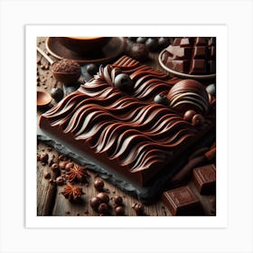 Chocolate waves 2 Art Print