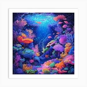 Coral Reef Art Art Print