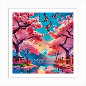 Sakura Blossoms Art Print