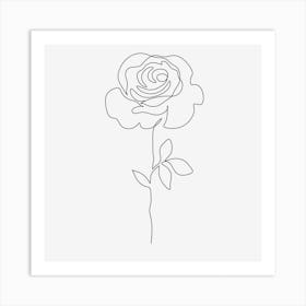 Flower Line art Art Print