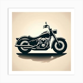 Motorcycle Silhouette 1 Art Print