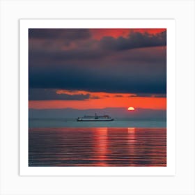 Sunset On The Sea 4 Art Print