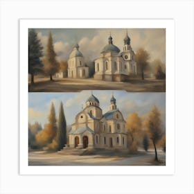 Two Churches Art Print