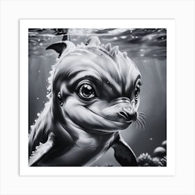 Baby Dolphin Art Print