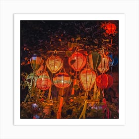 Glow Of The Vietnamese Lanterns Art Print