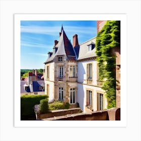 Modern City History Hotel Window Attic View Architecture Historical Building Tile Past Re (7) Art Print