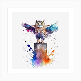 Owl Painting 1 Poster