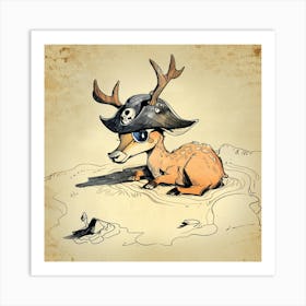 Pirate Deer 1 Art Print